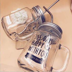 แก้วน้ำแข็งใส DD1843 สำหรับกาแฟเย็น ชา และสมูทตี้ พร้อมหูจับ ฝาปิด และหลอดดูด ขนาด 16 ออนซ์ ขายส่ง - Product Image 3