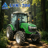 Mini tracteur chinois 4x4 de 70 CV LEVIK, tracteurs agricoles avec pelle arrière