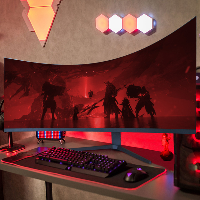 OEM ODM 49 Inch Curved 4K 5K 165Hz Super Wide LED 32:9 Frameless Gaming Monitor with Speakers for Home Office Business