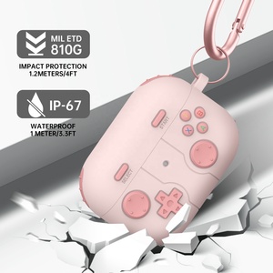 Étui portable en silicone de protection intégrale pour écouteurs sans fil, compatible avec les <span class=keywords><strong>Airpods</strong></span> <span class=keywords><strong>Pro</strong></span> et les écouteurs <span class=keywords><strong>Apple</strong></span> – <span class=keywords><strong>Prix</strong></span> de gros - Product Image 4