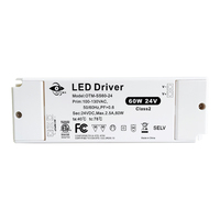 Transformateur d'éclairage LED certifié ETL IP20 24Vdc 2.5A 60w en gros, alimentation LED 12v 24v pour bande LED