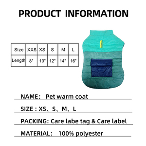 निर्माता थोक कस्टम लोगो शीतकालीन पालतू परिधान कुत्ते कोट - Product Image 4