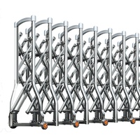 Barrière de contrôle des foules manuelle coulissante en acier inoxydable la plus vendue – Clôture accordéon temporaire durable pour la sécurité routière scolaire, facile à installer
