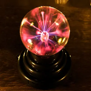Lampu Plasma dekorasi bola Ion elektrostatik lampu malam kecil Natal sensitif sentuhan mainan kreatif