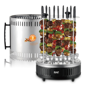 Rôtissoire RAF 1500W en acier inoxydable de haute qualité avec 11 brochettes rotatives pour kebab et barbecue - Product Image 5