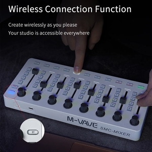 Controlador MIDI Inalámbrico M-VAVE SMC-MIXER, 43 Botones, 8 Faders, 8 Perillas, Controlador DAW Ideal <span class=keywords><strong>para</strong></span> Ableton/FL Studio/<span class=keywords><strong>Cubase</strong></span> - Product Image 5