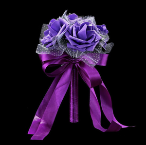 Dama DE HONOR Niño Sosteniendo Flores Encaje Espuma Ramo Flor Boda Casado Flor - Product Image 3