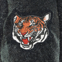 Patch brodé thermocollant personnalisé grand motif Tigre 3D pour vêtements, sweats à capuche et chapeaux