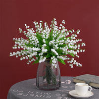 Muguet artificielle 6 dans un bouquet pour le mariage et les hôtels et la décoration intérieure May Bells Centres de table