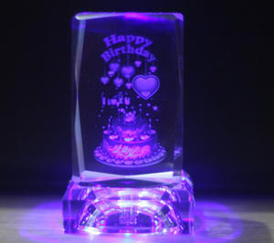 定制3D雕刻水晶玫瑰装饰结婚纪念日生日礼物 - Product Image 5