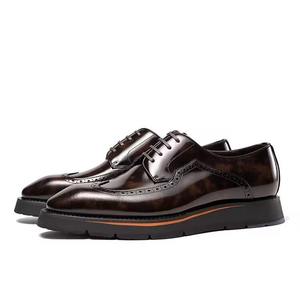 Zapatos Oxford de Diseño Clásico y Alta Calidad para Hombre, de Piel Genuina, Punta Cuadrada, Plataforma, Casuales, Antideslizantes y Brillantes - Product Image 1