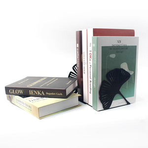 Ginkgo <b>Leaf</b> BookEnds for Bookend Shelves, <b>Book</b> Stopper Metal <b>Book</b> Ends for Home Office Heavy <b>Books</b> - Product Image 5
