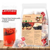 LUMIFLORA Teh Herbal Campuran Lima Harta Karun Ginseng Kurma Merah Wolfberry Polygonatum untuk Kesehatan Sehari-hari 5g*20 Sachet