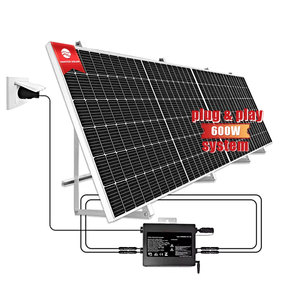 Micro solaire 300w 500w 600w <span class=keywords><strong>1000w</strong></span> onduleur sur réseau 1kw systèmes de secours d'alimentation plug and play système solaire de balcon - Product Image 2