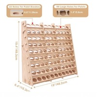 Support de rangement pliable en bois pour peinture, organisateur multifonctionnel de pinceaux de bureau, support d'outils de modélisme DIY