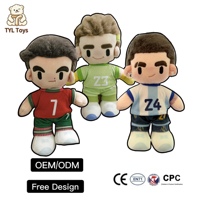 Peluche personnalisée, costume de mascotte en peluche sur mesure, personnage de football en peluche OEM pour la promotion d'événements sportifs
