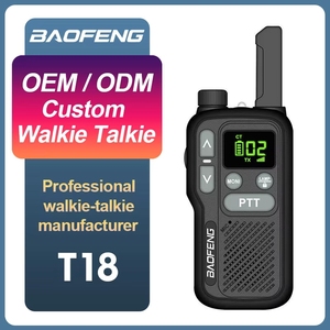Radio bidirectionnelle portable BF-T18 <span class=keywords><strong>Mini</strong></span> analogique PMR446 MHz 0,5W, portée 1-2km, résistante à l'eau IPX4, recharge USB - Product Image 1