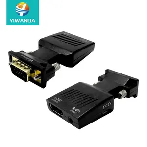 Wholesale VGA to HDMI Converter Adapter with Audio Cable for TV HD cable hdmi covertidor