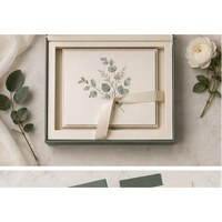 Boîte d'invitation de mariage personnalisée FOVAIRE, écologique, avec couvercle à charnière, emballage rigide, impression quadricolore pour carte d'invitation de mariage