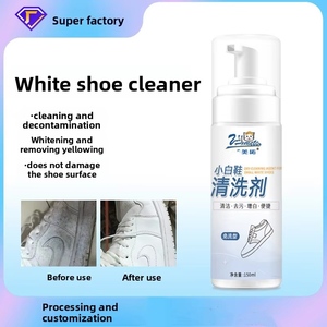 Nettoyant pour chaussures blanches sans eau 150ml, spray écologique sans rinçage, parfum frais, anti-jaunissement, nettoyant mousse sèche - Product Image 4