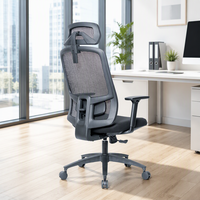 Chaise de bureau en tissu moderne réglable Chaise pivotante ergonomique minimaliste avec appui-tête Kabel pour ordinateurs scolaires avec maille