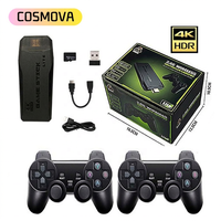 Stick de jeu vidéo M8 Retro HD 4K avec 20000 jeux préchargés et deux manettes sans fil pour enfants et adultes pour jouer à la maison