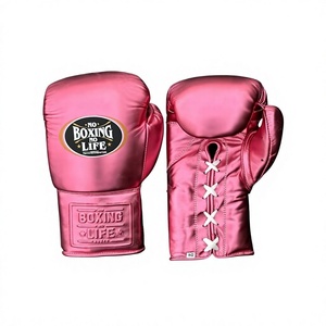 Gants de boxe professionnels en cuir de vachette véritable de qualité supérieure, personnalisés, respirants, à séchage rapide, avec fermeture à lacets pour - Product Image 1