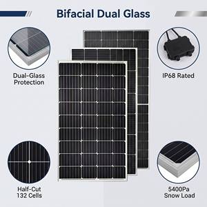 Solar Panel Double Glass Solar Module 695W 720W Photovoltaic Solar Panel OEM Available Silver Frame