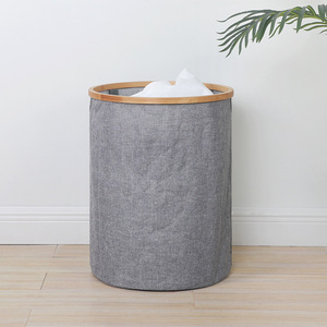 Large <strong>Laundry</strong> Hamper Collapsible Dirty Clothes Hamper with Bamboo Handles <strong>Laundry</strong> <strong>Storage</strong> <strong>Organization</strong> - Product Image 3