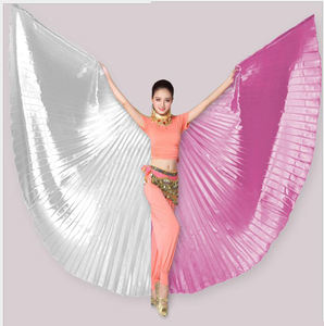 عباءة مهرجان الهالوين ثنائية اللون مع أجنحة إيزيس للرقص الشرقي للبالغين مع عصا - Product Image 6