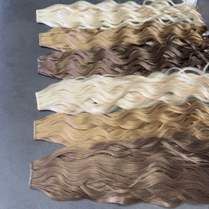 <span class=keywords><strong>Ali</strong></span> Venta caliente Sin enredos Sin derramamiento Coser en extensiones de cabello de trama Listo para enviar Trama de cabello de doble dibujado Genius Trama - Product Image 6