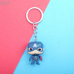 QYS belle Marvel Iron Man Spider Man héros porte-clés sac à main décoration Anime porte-clés en caoutchouc PVC dessin animé - Product Image 2
