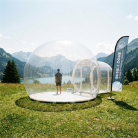 Dôme publicitaire gonflable géant transparent pour l'extérieur, en forme de bulle, en PVC, avec ventilateur intégré, personnalisable