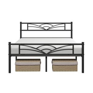 Cadres de <span class=keywords><strong>lit</strong></span> en métal robustes, sommier plateforme en métal avec tête de <span class=keywords><strong>lit</strong></span> au design inspiré des nuages, grand espace de rangement sous le <span class=keywords><strong>lit</strong></span> - Product Image 1