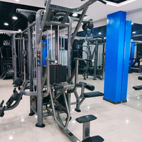 Machine de musculation multifonctionnelle 8 stations pour usage commercial et domestique, avec Smith Machine et blocs de poids, pour entraînement complet du corps