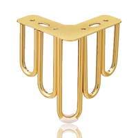 Pieds de canapé en fer doré, design moderne, 12 cm, 15 cm, pièces de mobilier pour chambre, salon, hôpital, atelier, vente en gros, facile à installer