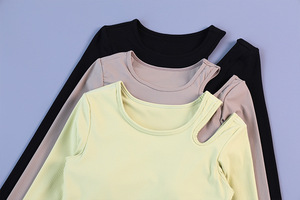 Tops de fitness pour femmes à séchage rapide et évacuation de l'humidité, t-shirts à manches longues, t-shirts de <span class=keywords><strong>sport</strong></span> - Product Image 6