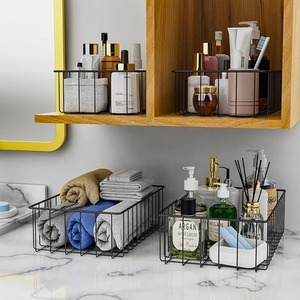 Panier de rangement pour congélateur empilable moderne, résistant à la rouille, en acier inoxydable, en maille métallique, écologique, organisateur de réfrigérateur pour aliments - Product Image 1