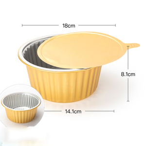 Mini Platos Desechables de Papel de Aluminio de 35 ml (1.2 oz), Envase de Papel de Aluminio Dorado para Salsas, Taza para Pastel con Tapa de Papel de Aluminio - Product Image 3