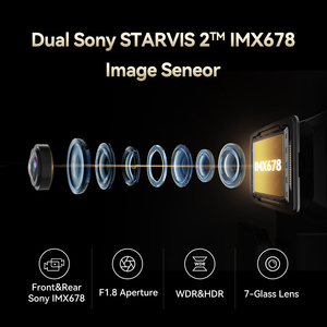 Redtiger đại lý F77 tầm nhìn ban đêm màn hình cảm ứng kép 4k Mini Dash Camera phía trước và phía sau với wifi gps xe hộp đen - Product Image 4