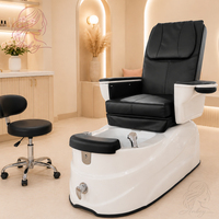 Fauteuil de pédicure électrique professionnel de luxe, résistant à l'eau, avec fonction de massage chauffant, pour institut de beauté et salon de manucure.