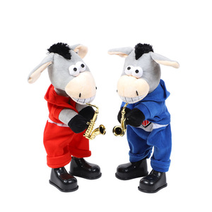 BELO TEMPO Giocattolo di <span class=keywords><strong>Peluche</strong></span> Super Morbido a Forma di <span class=keywords><strong>Asino</strong></span> - <span class=keywords><strong>Asino</strong></span> Elettrico Animato che Canta e Balla per Compleanno - Product Image 4