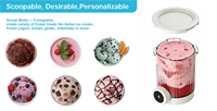 Machine à glace électrique domestique automatique 800W avec fonctions de minuterie, en plastique, multifonction 13-en-1 pour glaces molles maison
