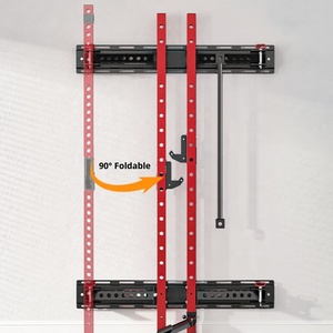 Nuevo Rack <span class=keywords><strong>de</strong></span> Sentadillas Multifuncional Comercial, <span class=keywords><strong>Jaula</strong></span> <span class=keywords><strong>de</strong></span> <span class=keywords><strong>Potencia</strong></span> <span class=keywords><strong>Plegable</strong></span> Montada en la Pared para Ejercicios <span class=keywords><strong>de</strong></span> Fuerza y Acondicionamiento Físico - Product Image 5