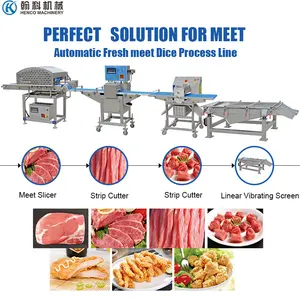 Pabrik Industri 304 baja makanan pengiris daging tukang daging memenuhi ayam daging sapi strip mesin pengolahan daging