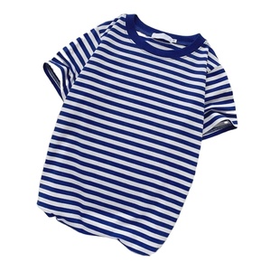 New Summer Stripedtwomen's Korean-Style Loose Student Shirtinstrendy Bottoming <b>Shirt</b> - Product Image 4