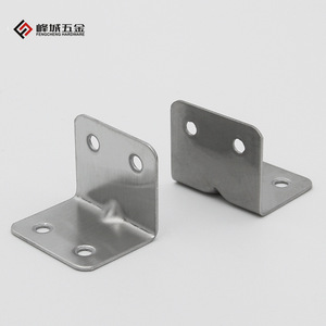 Fengcheng Hardware <b>Stainless</b> <b>Steel</b> <b>Angle</b> <b>Bracket</b> 4-Hole 1.5Mm Thick L-Shaped Connector For Cabinet Table Chair - Product Image 1