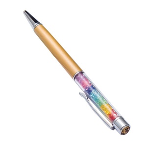 Stylo bille métallique coréen coloré avec strass et cristaux, modèle pour étudiants, couple, fournitures scolaires avec logo - Product Image 5