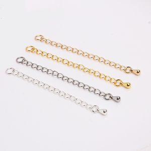 5cm 2 Inches White <strong>Gold</strong> 18K 14k <strong>Gold</strong> Plated Necklace <strong>Chain</strong> Tail End <strong>Extender</strong> - Product Image 3