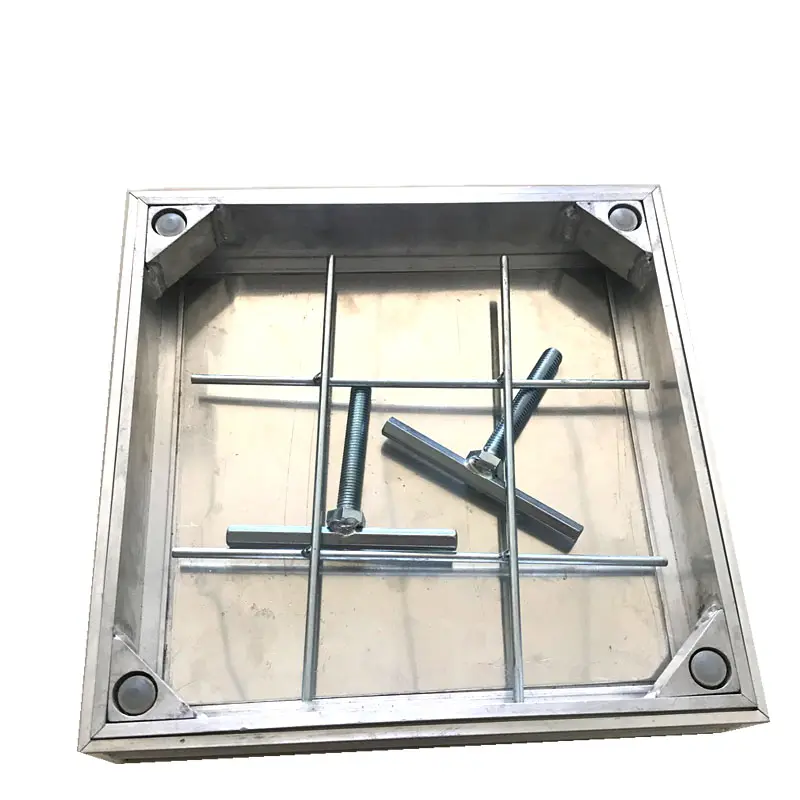 Fashion Rectangular heavy duty manhole cover outdoor Invisible aluminum Cover